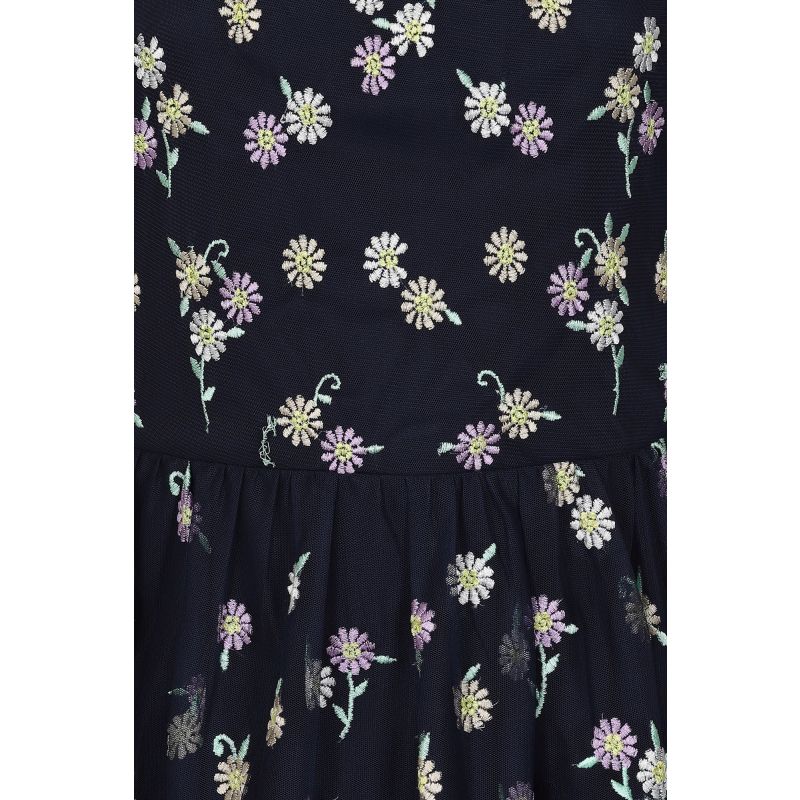 Jemima Daisy Embroidered Tiered Maxi Dress - Navy image