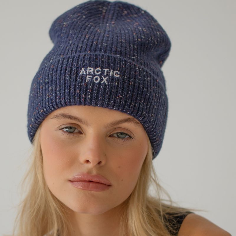 The Embroidered Beanie In Deep Lagoon Navy image