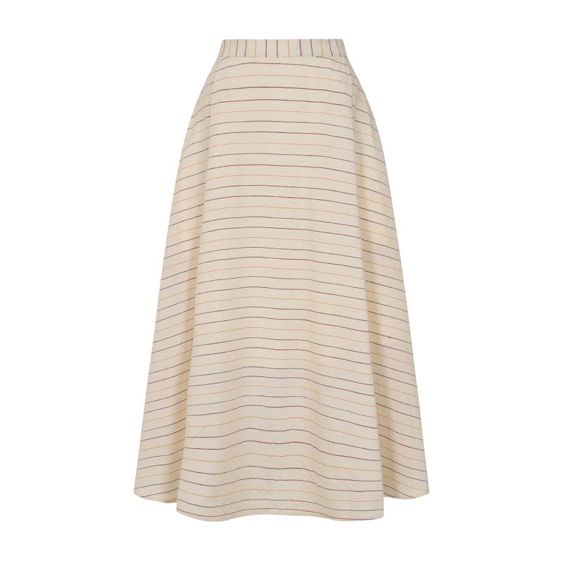 Jenna Pinstriped Midi-Length Full Skirt image