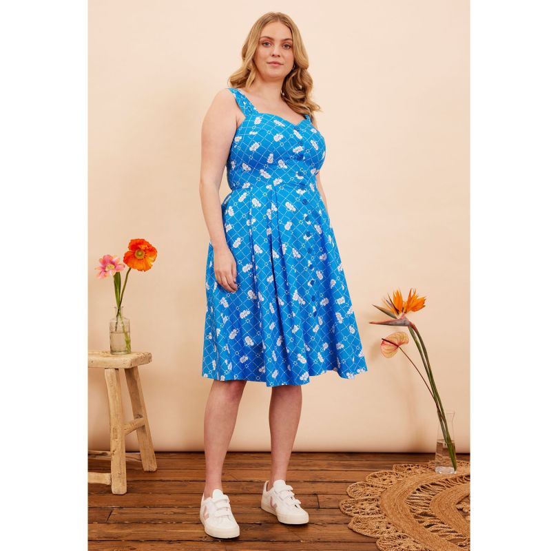 Jenny Blue Kitchen Floral Dress  9f6b90ecee55f310d1eeb2182150bcd8