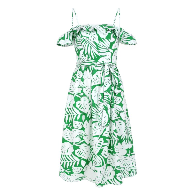 Jenny Tropical Green Dress | VIKIGLOW | Wolf & Badger