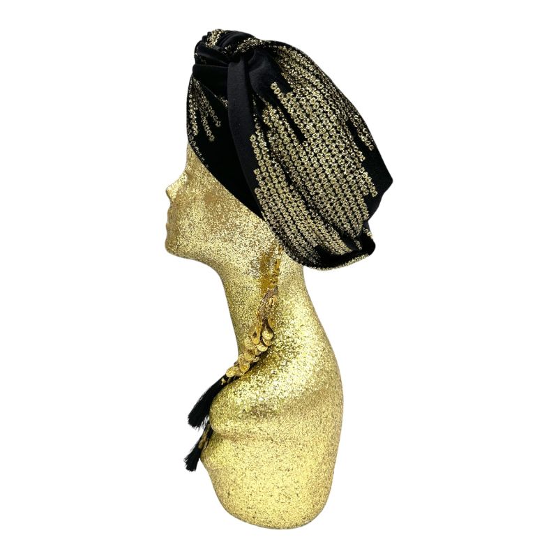 Jet Gold Glitter Dream Turban image