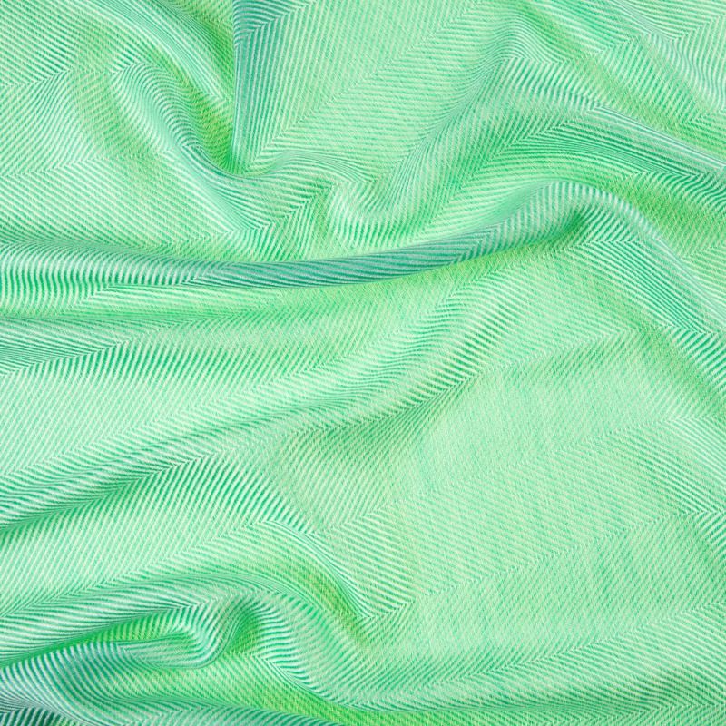 Marquee Spring Green Herringbone Cashmere & Silk Stole image