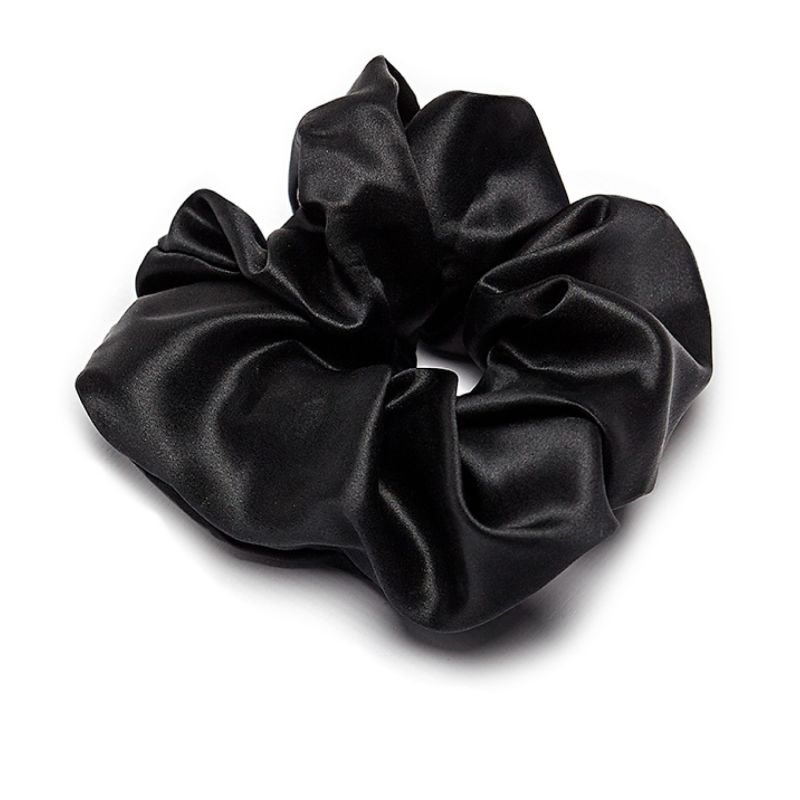 Silk Scrunchie Linda Oversize Black image
