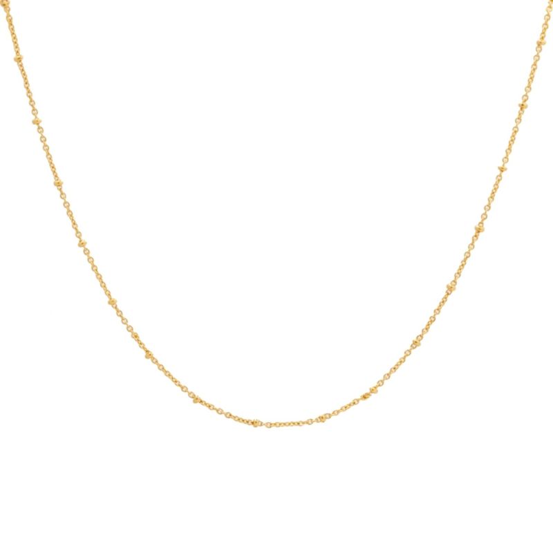 Balls Long Golden Layering Chain Necklace image