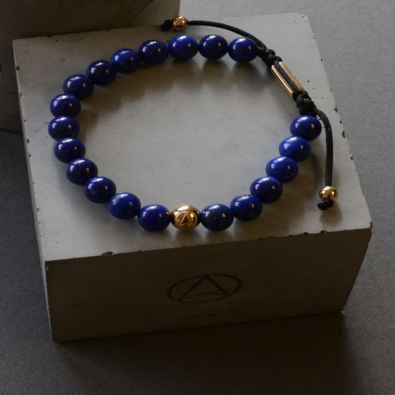 Sodalite Asymmetrical Bracelet / Gold image