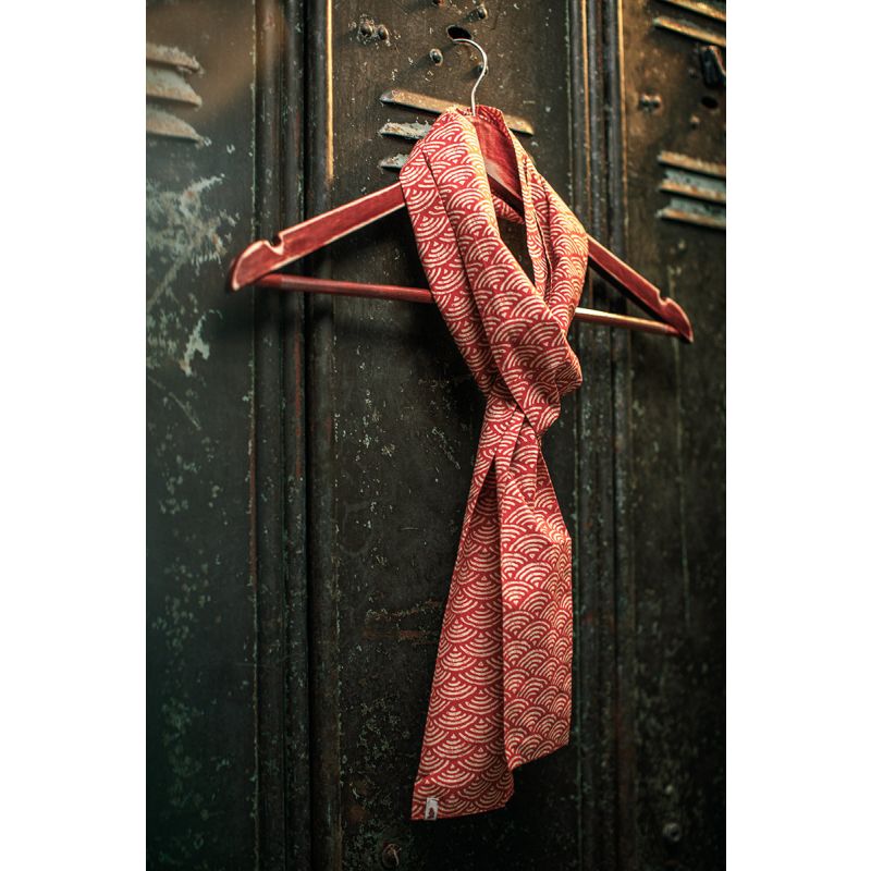 &Sons Red Waves Scarf image