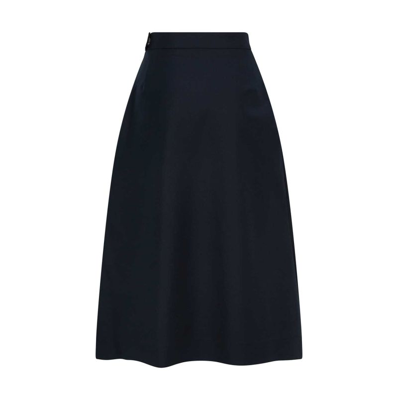 Semi Flared Cotton Skirt - Navy | Femponiq | Wolf & Badger