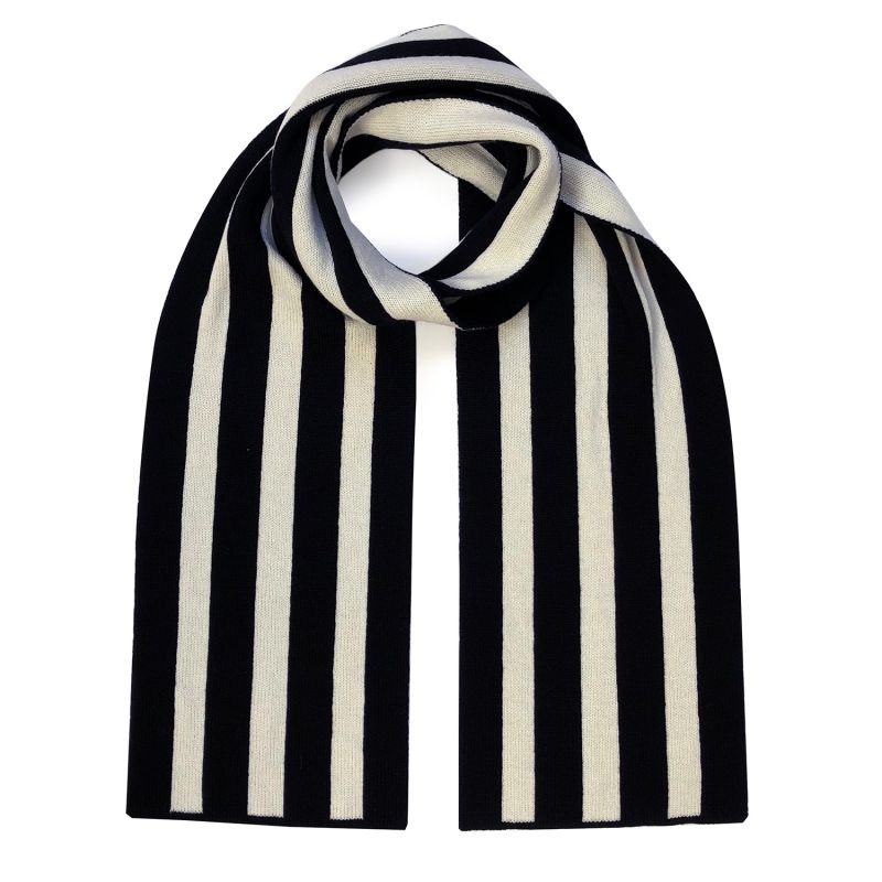 Stripes Wool & Cashmere Scarf Black image