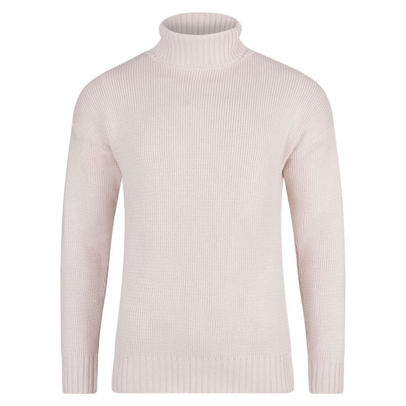 Mens Cotton Submariner Roll Neck Arthur Jumper - Ecru image