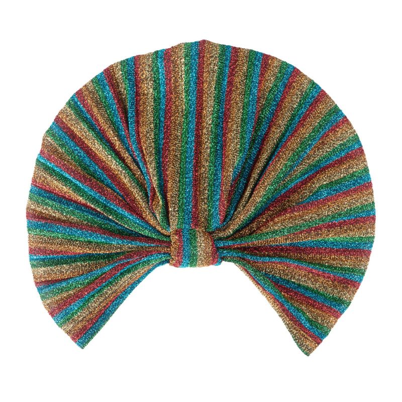 Rainbow Shimmer Gold Turban image