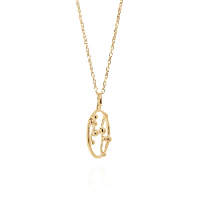 Aquarius Astrology Necklace In 9ct Gold image