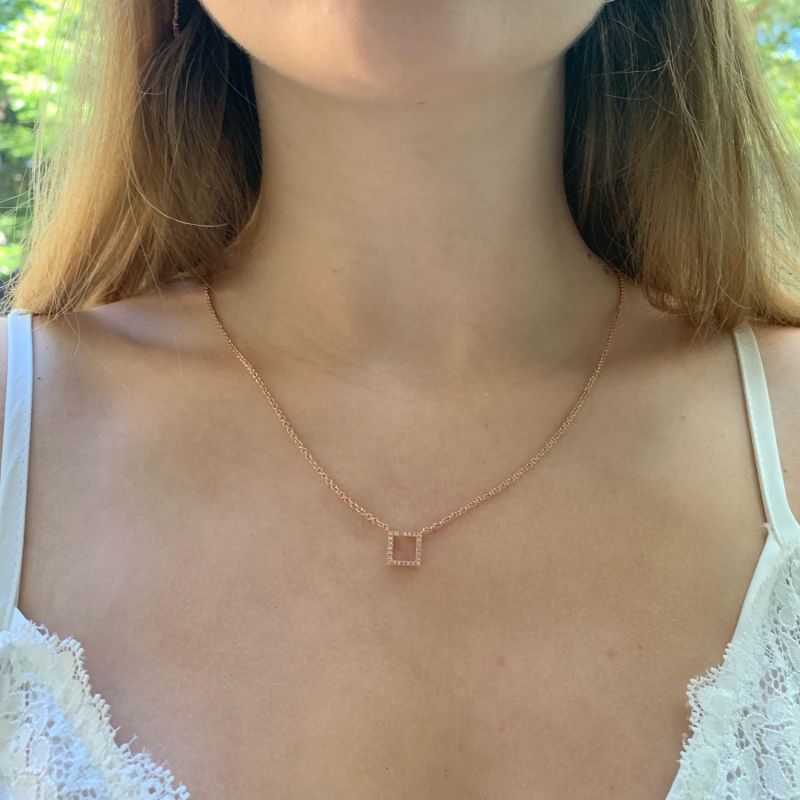 Street Light Necklace In 14 Kt Rose Gold Vermeil On Sterling Silver image