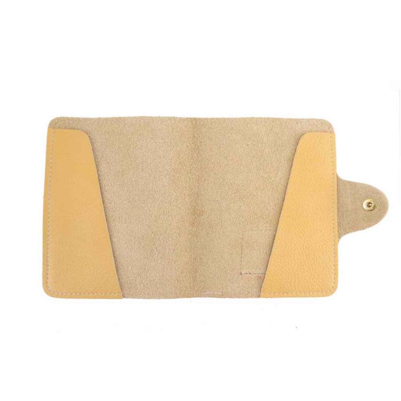 Luxury Italian Leather Yellow Passport Cover image