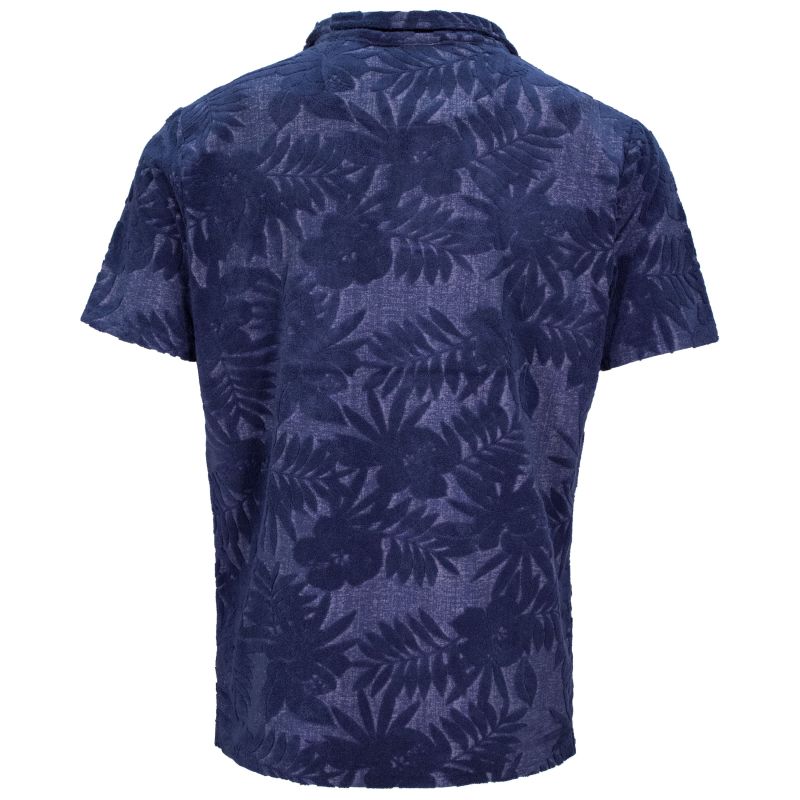 Johnny Farm Floral Towel Polo - Navy image