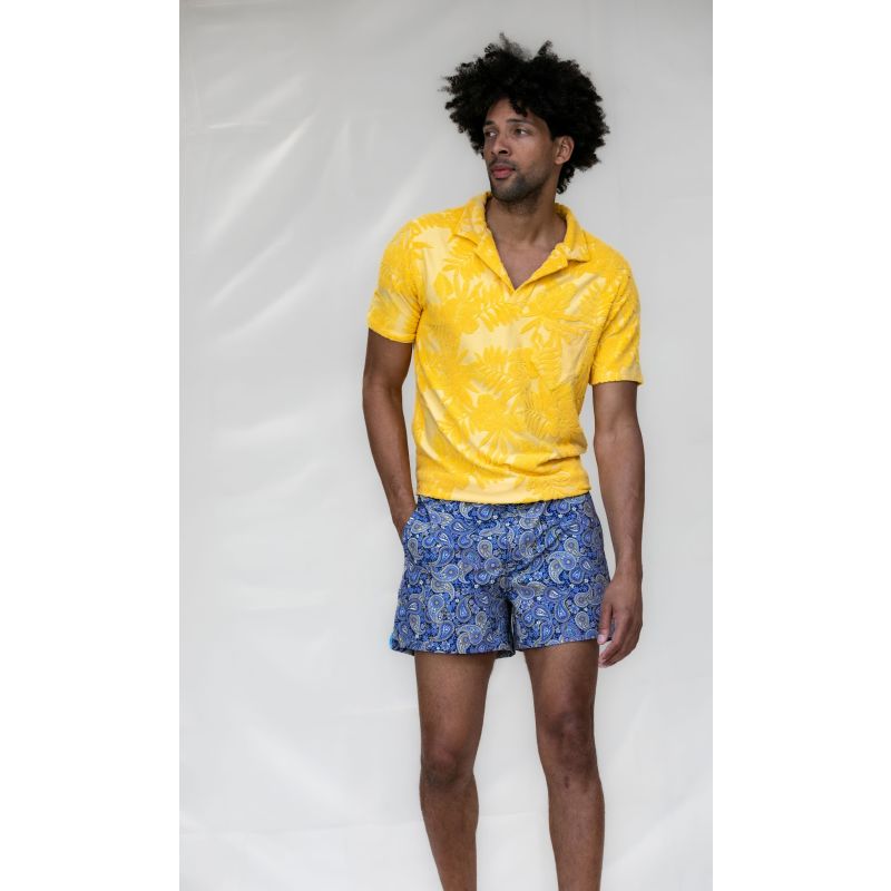 Johnny Farm Floral Towel Polo - Sunshine image