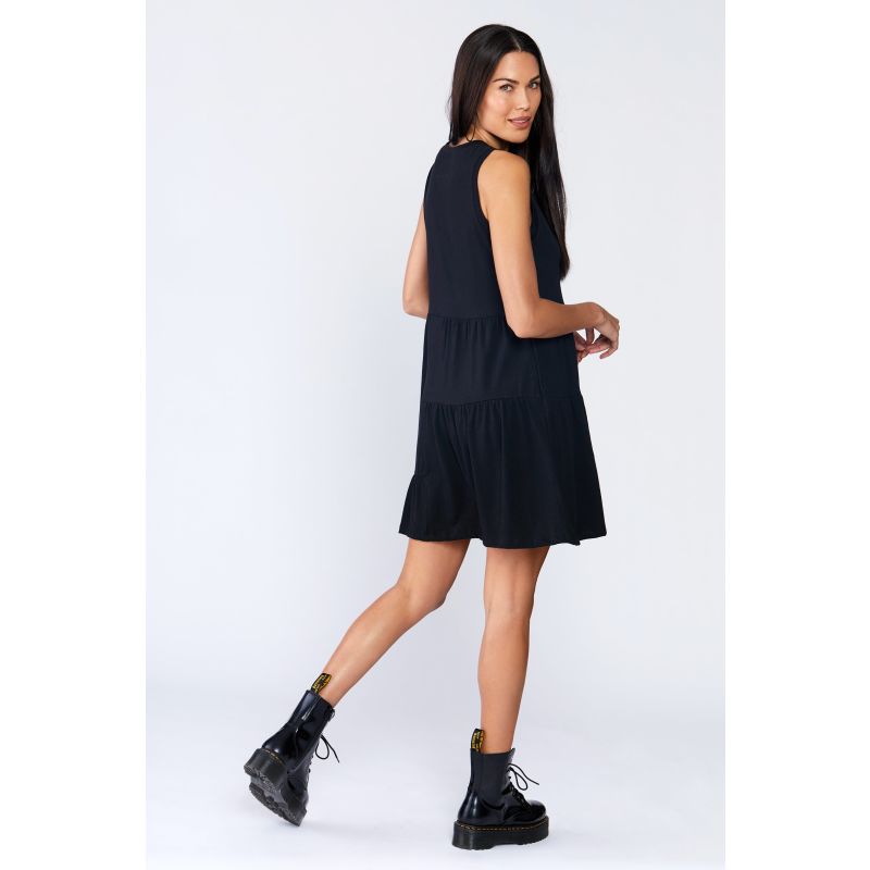 Josephine Tiered Dress - Black image