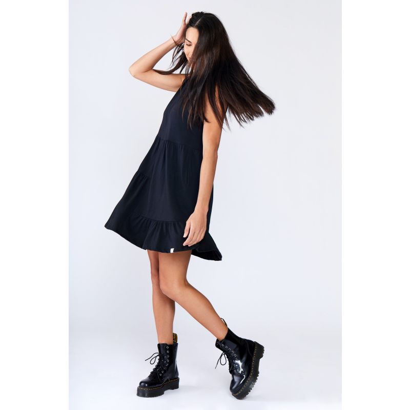 Josephine Tiered Dress - Black image