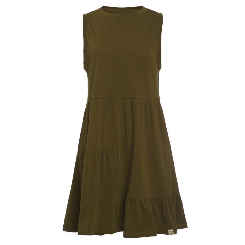 Josephine Tiered Dress - Olive image