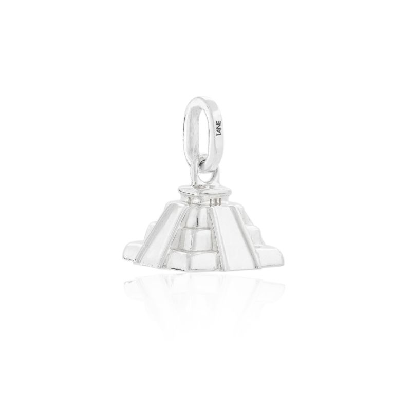 Exquisitely Detailed Pyramid Charm Handmade In Sterling Silver image