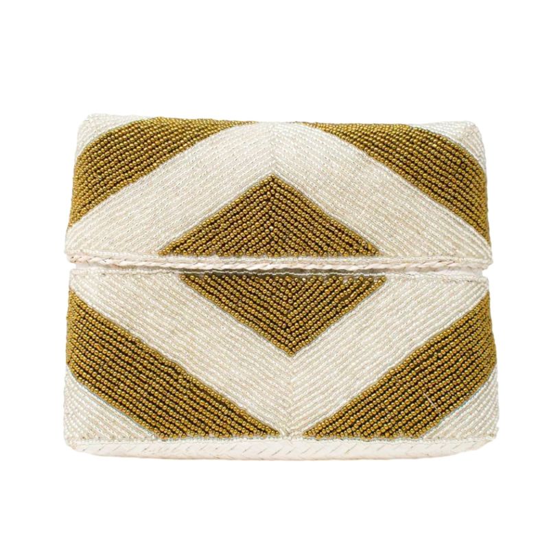 Zoe Beaded Clutch - Gold & Silver image