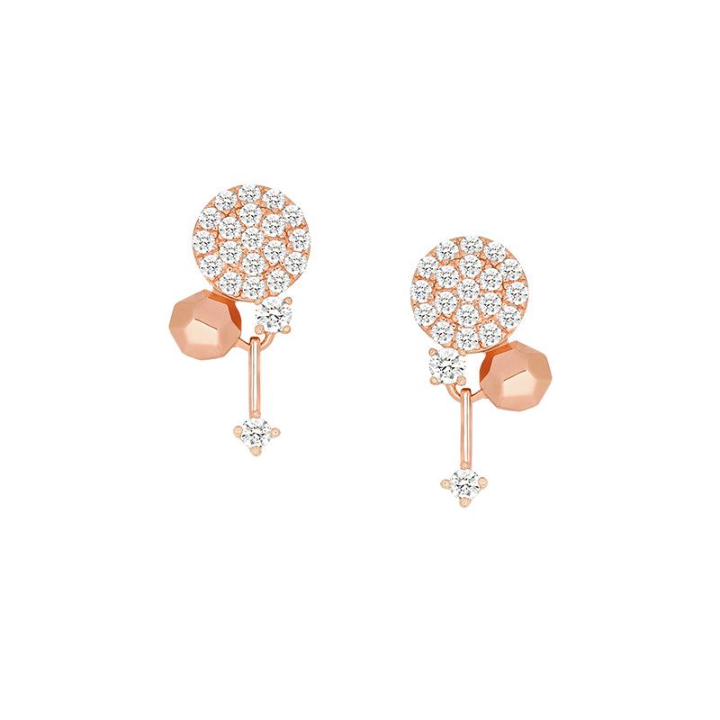 Dark Sky Park Sterling Silver Ear Studs - Rose Gold image