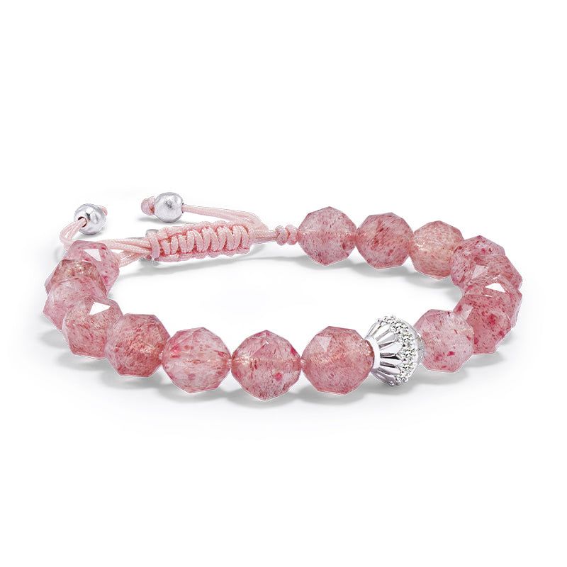 Cloudberry Strawberry Quartz Beaded Bracelet image