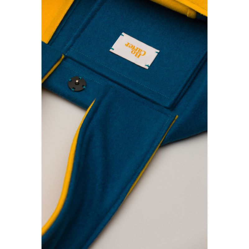 Helianthus Bag Blue & Yellow Made Out Of Heavy Duty Wool image