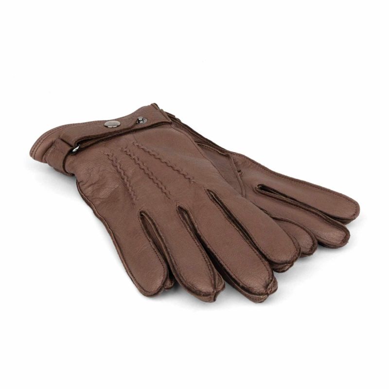 Handmade Deerskin Gloves Brown Alvaro image