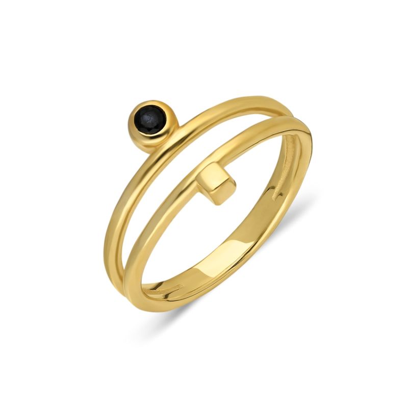 Toni Ring Gold Vermeil With Onyx image