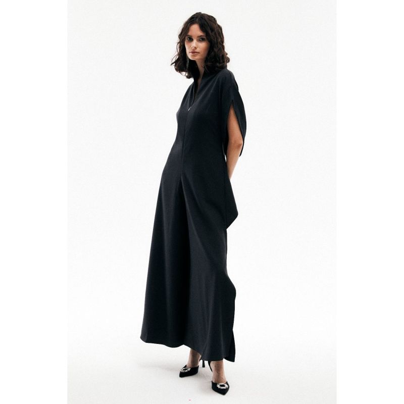 Jumpsuit Viscose Lea With Pants- Skirt - Black image