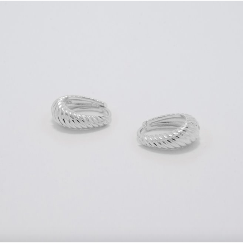 Juno Silver Hoop Earrings image