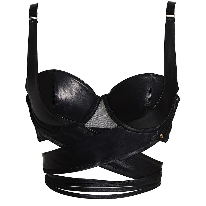 Lexi Leather Strappy Balcony Bra image