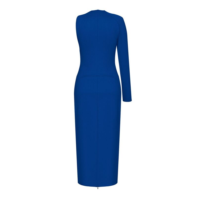 Bold Blue Asymmetrical Dress: A Statement-Making Choice image