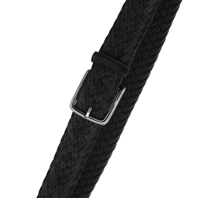 Braided Suede Belt Black Ernesto image