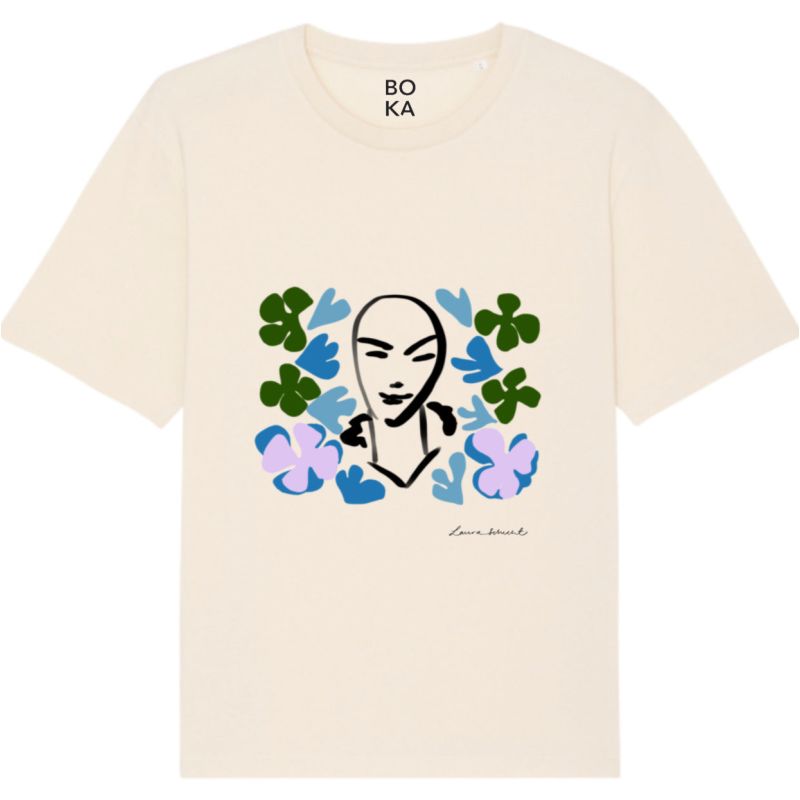 Surrounded By Flowers Organic Cotton T-Shirt. image