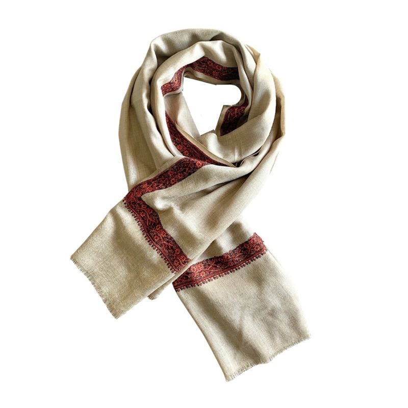 Hammam Cashmere Embroidered Scarf Shawl image