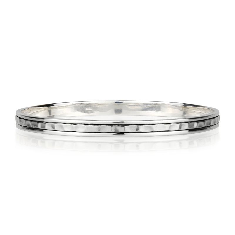 Karma Abundance Silver Spinning Stacking Bangle image