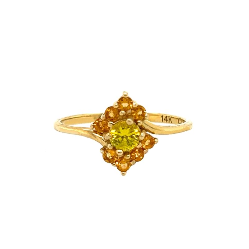 Katniss Yellow Sapphire & Orange Topaz Ring image