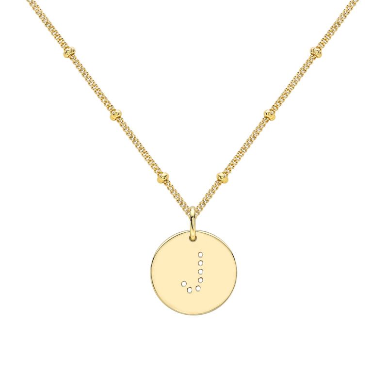 Gold Alphabet J Necklace image