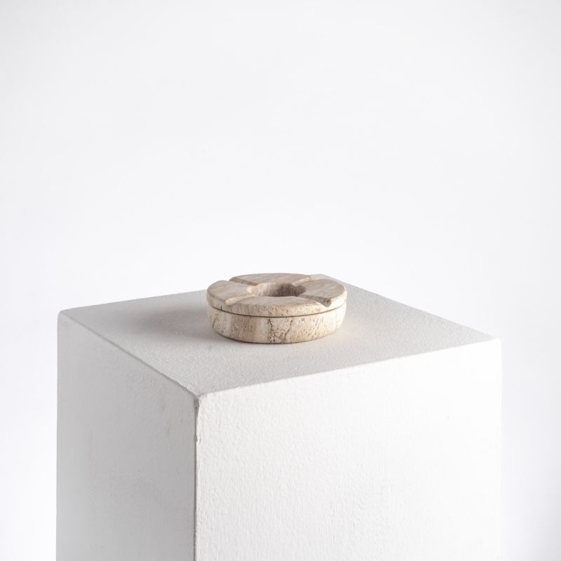 Less Is More Ashtray - Travertine Marble image