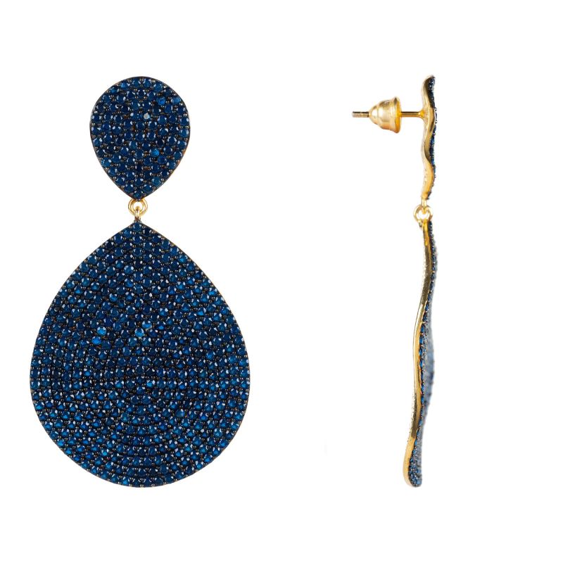 Monte Carlo Earrings Gold Sapphire Zircon image