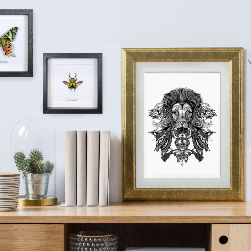 'The Regal Lion' Fine Art Print A5 image