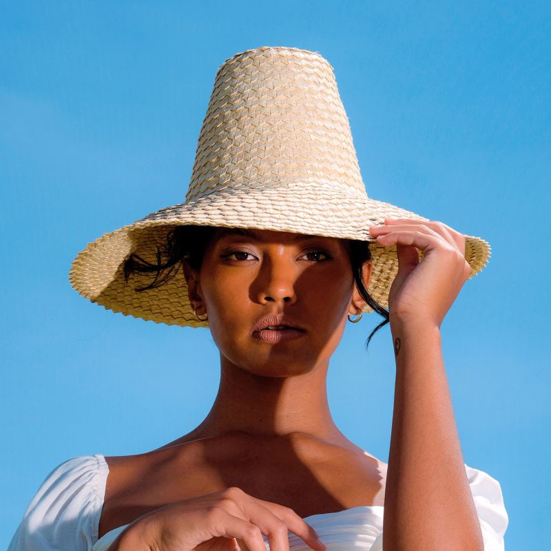 Kemala Palm Straw Hat In Nude image