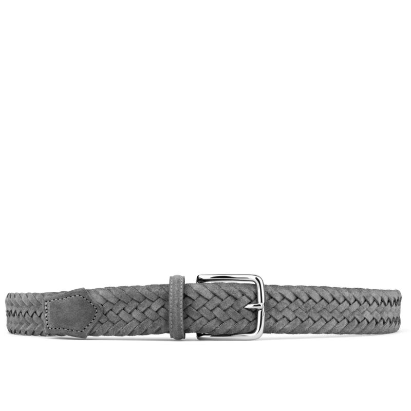 Braided Suede Belt Grey Francesco image