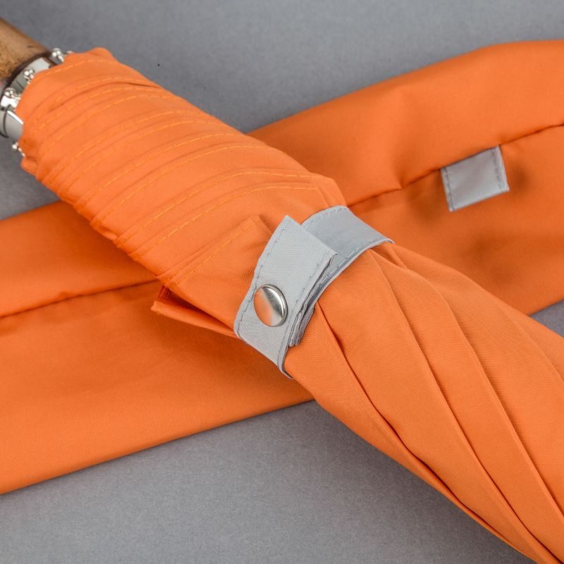 British Folding Umbrella Orange & Grey image