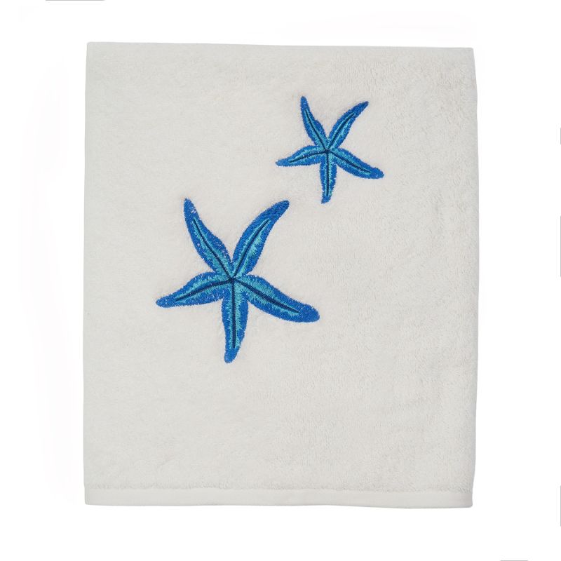 Starfish Embroidered Bath Towel image