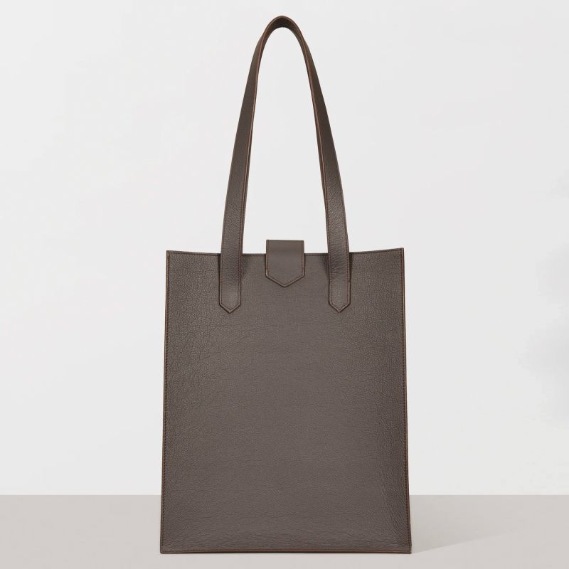 Leather Tote Bag Chocolate image