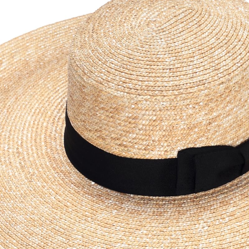 Wide Classic Summer Boater Hat image