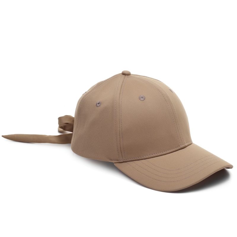 Khaki Stylish Cap With Backward Tying image